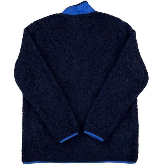 New Pacific & Park Men Navy Teddy Full Zip Jacket Colorblocker Pocket US XL - Picture 2 of 12